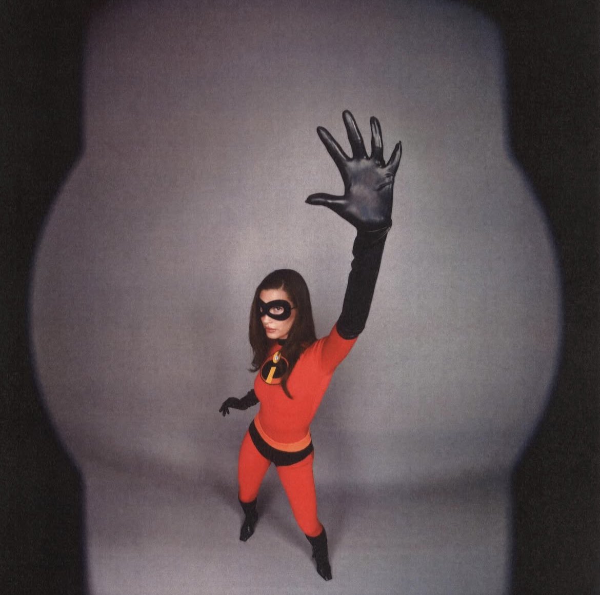The Biebers as The Incredibles for Halloween.
