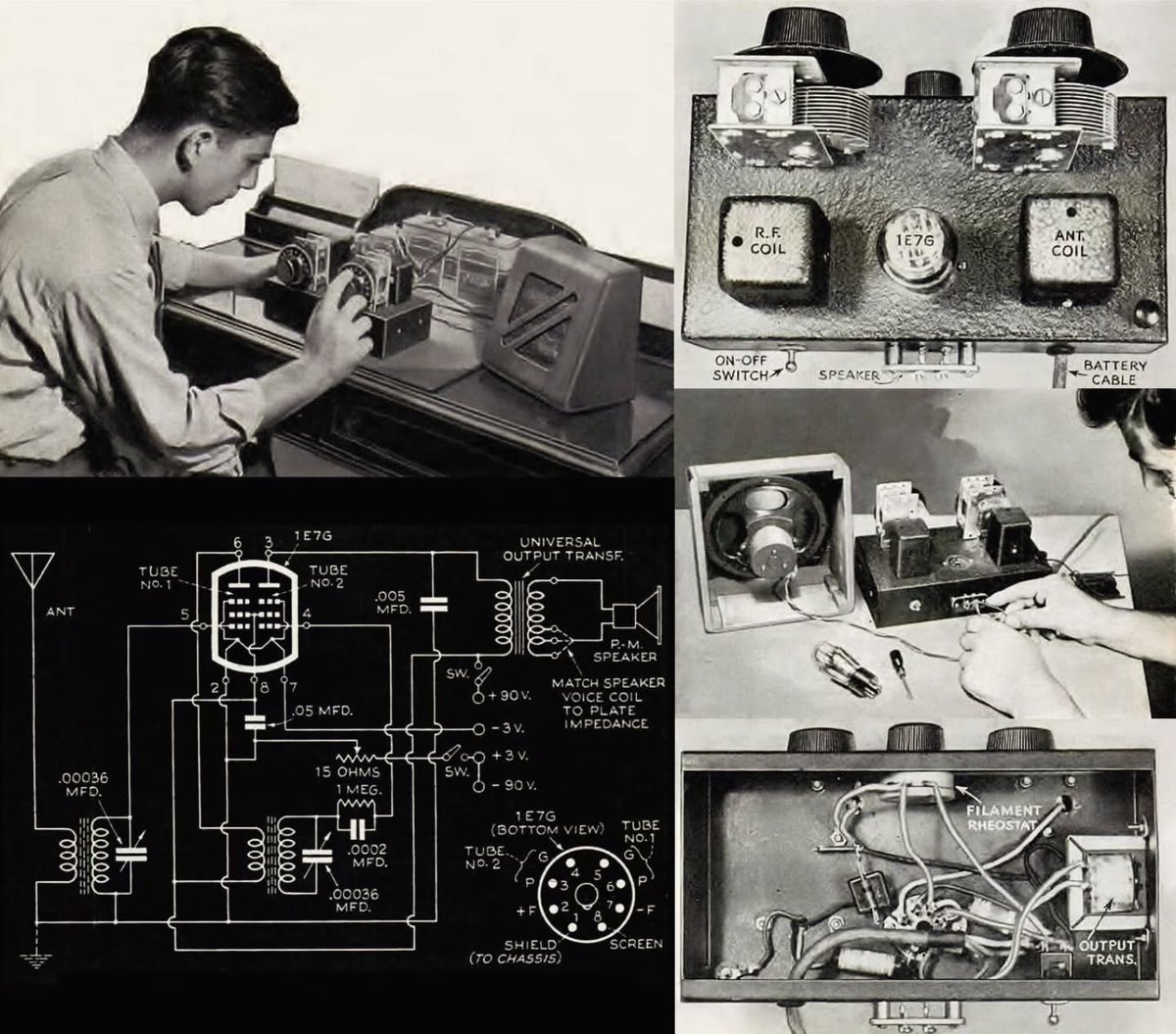 Tuned Radio-Frequency (TRF) Receiver built around simplicity. In the early 1940s, Popular Science published a design called “One-Tube Set Gives Loudspeaker Volume.”
It showed how, with one tube and a few carefully chosen components, a builder could move...
whatsapp.com/channel/0029Va…