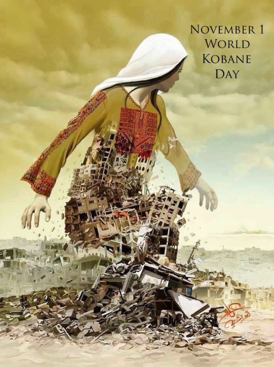 Em têkoşîna ku di sala 2014an de li Kobanê li dijî çeteyên DAIŞê bi pêşengiya jinan hat meşandin silav dikin. Em kesên ku di têkoşîna li dijî pergala serdest a mêran û barbarîyê de jiyana xwe ji dest dane bi rêzdarî bi bîr tînin.

 #1êMijdarêRojaKobanêYaCîhanê