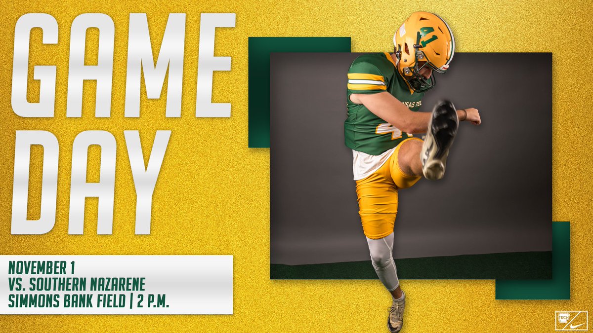 #GAMEDAY! The Wonder Boys are at home today against Southern Nazarene for Military Appreciation Day!

Kick-off at 2 p.m.

FOLLOW LIVE
ArkansasTechSports.com/coverage

#FightOn | #GoToWork