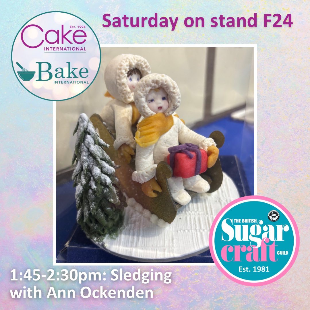 Many thanks to Ann Ockenden for a brilliant dem making a super sweet sledging couple!

Sharon Meredith is back ready to demonstrate a Grinch Nutcracker, starting in 5 minutes on stand F24 at Cake International 

#AlwaysLearning #Sugarcraft #Sugar #Cake #CakeDecorating #CakeShows