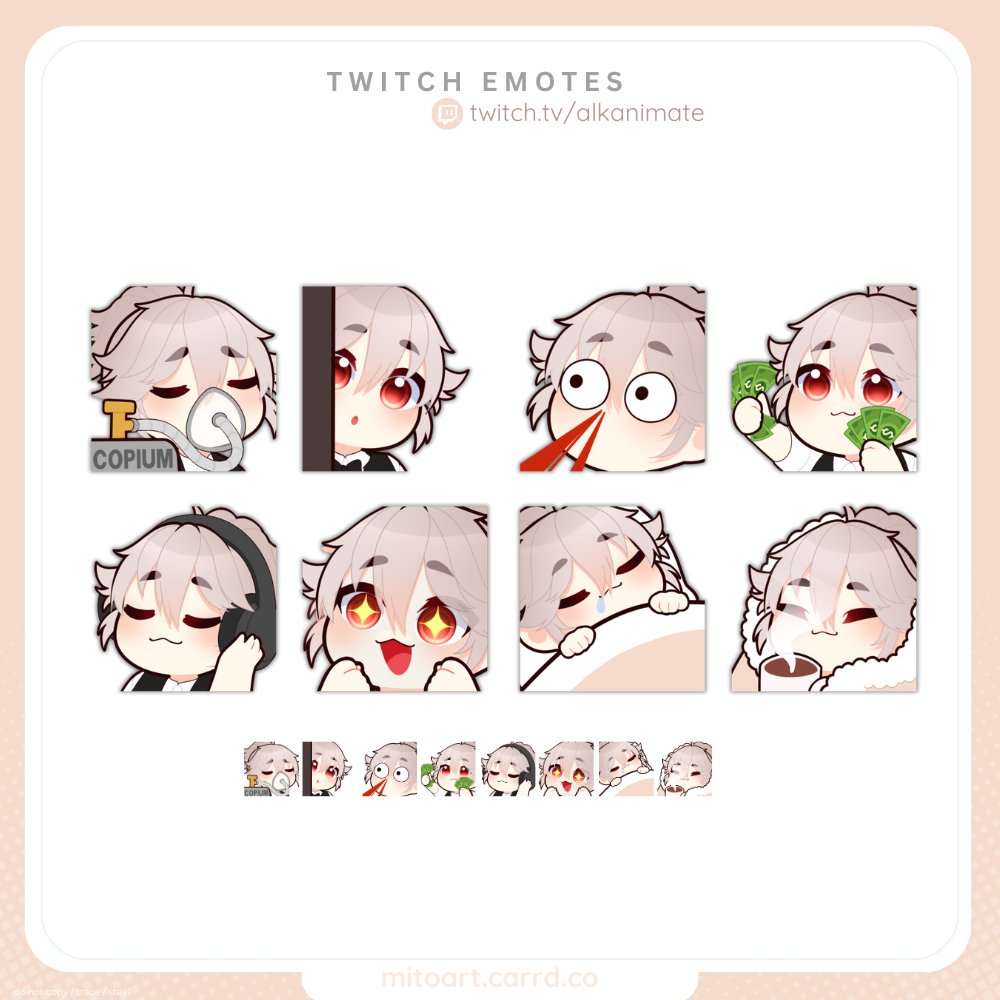Emotes for @/Alkanimate ❤️