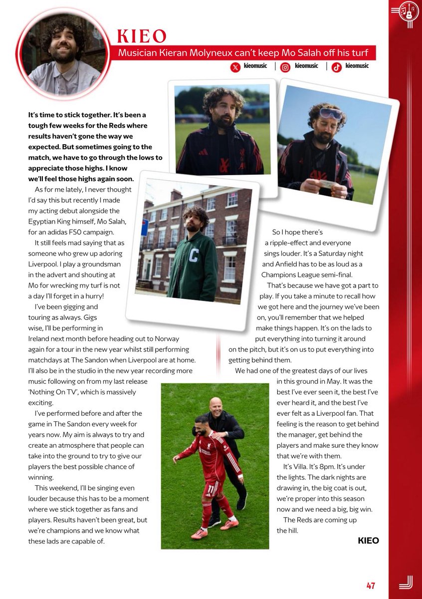 📕 Tonight’s Official <a href="/LFC/">Liverpool FC</a> Matchday Programme 

My thoughts on sticking together, working Mo Salah and getting behind the boys tonight.

Let’s make Anfield loud. Come on Liverpool ❤️