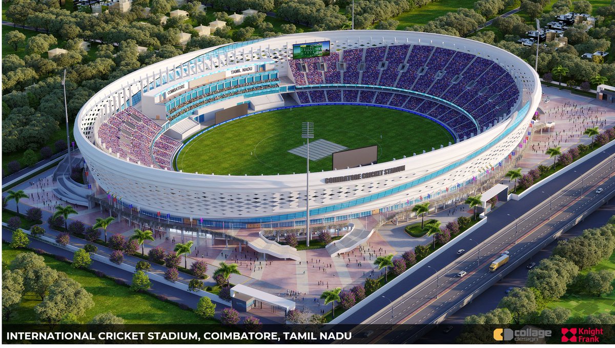 International Cricket Stadium, Coimbatore, Tamil Nadu 🏟️ 

The Sports Development Authority of Tamil Nadu - <a href="/SportsTN_/">Sports Tamil Nadu</a> has embarked on an ambitious project to develop a State-of-the-Art 30000 Capacity International #Cricket Stadium at #Coimbatore.