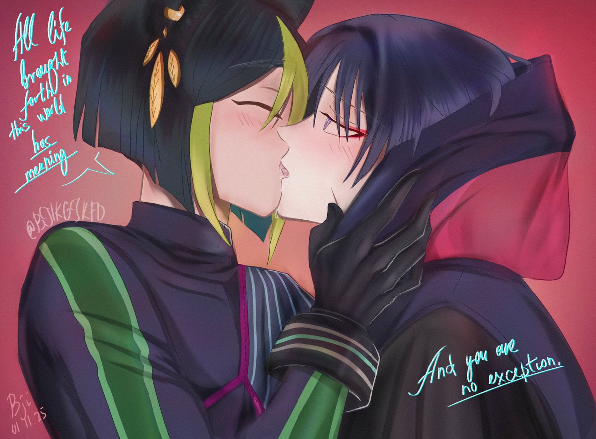 99% of his problems would've been solved if he just kissed tighnari
#scaranari