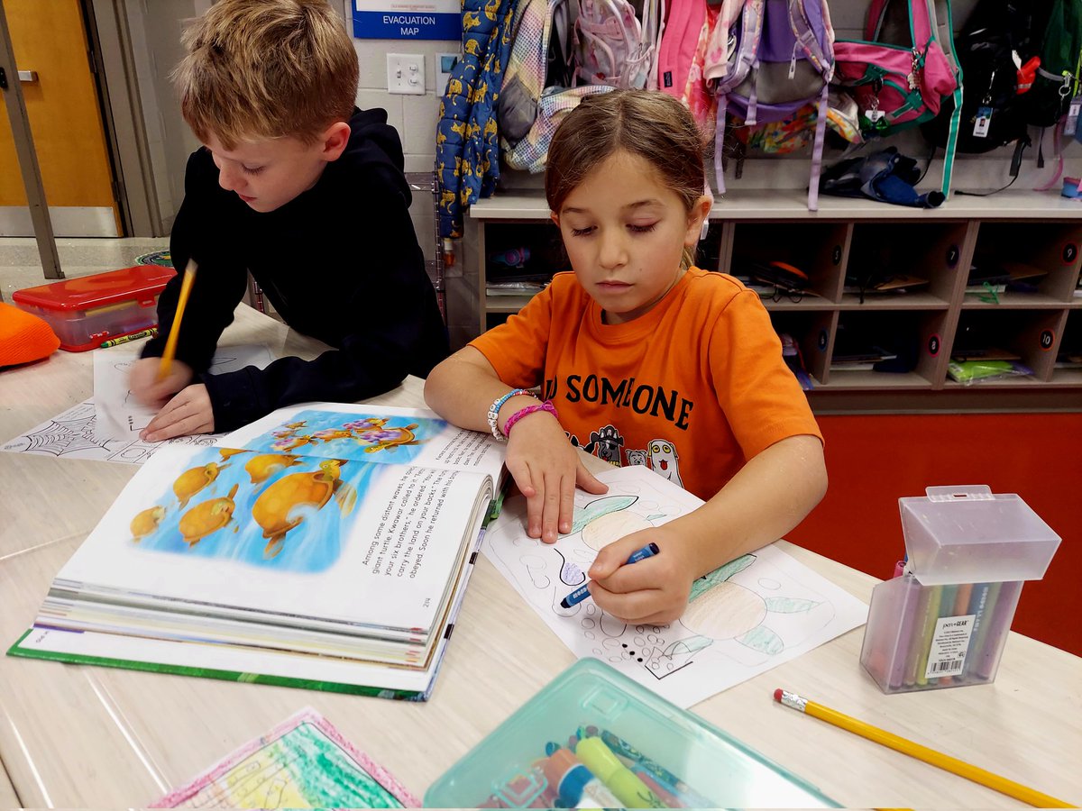 jsaunders2nd's tweet image. We completed a creativity workout where we used squiggles on a piece of paper to create a representation of one of the four earthquake myths we read about this week. #MrsSaundersScholars #hawksSOARtogether #oneccps @OldHundredES