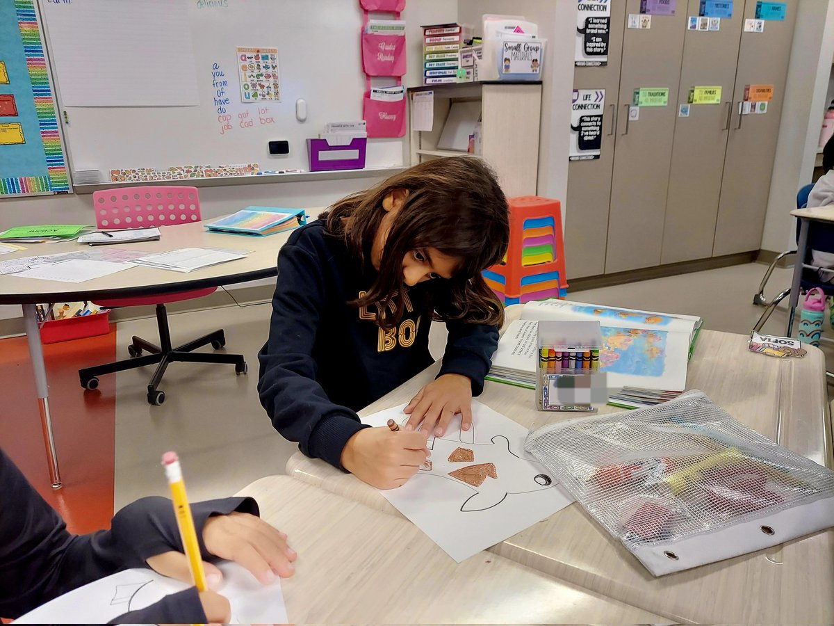 jsaunders2nd's tweet image. We completed a creativity workout where we used squiggles on a piece of paper to create a representation of one of the four earthquake myths we read about this week. #MrsSaundersScholars #hawksSOARtogether #oneccps @OldHundredES