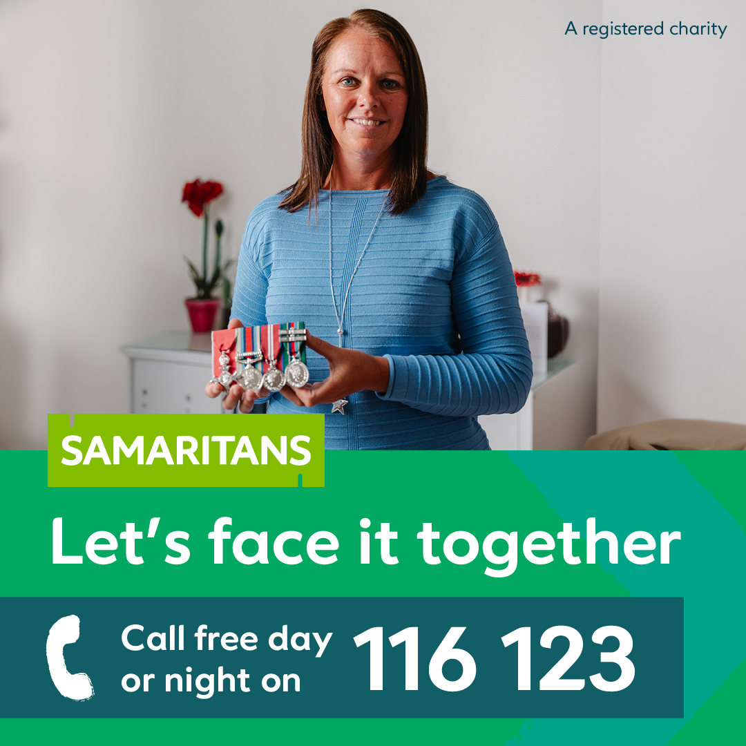 SamsBostonUK's tweet photo. Tomorrow is Remembrance Sunday — a time to pause and honour those who have served and sacrificed.

For some, this day can bring difficult emotions or memories.

If you’re finding things tough, Samaritans are here to listen, day or night, on 116 123.💚
#RemembranceSunday https://t.co/n9T8nsrQRa