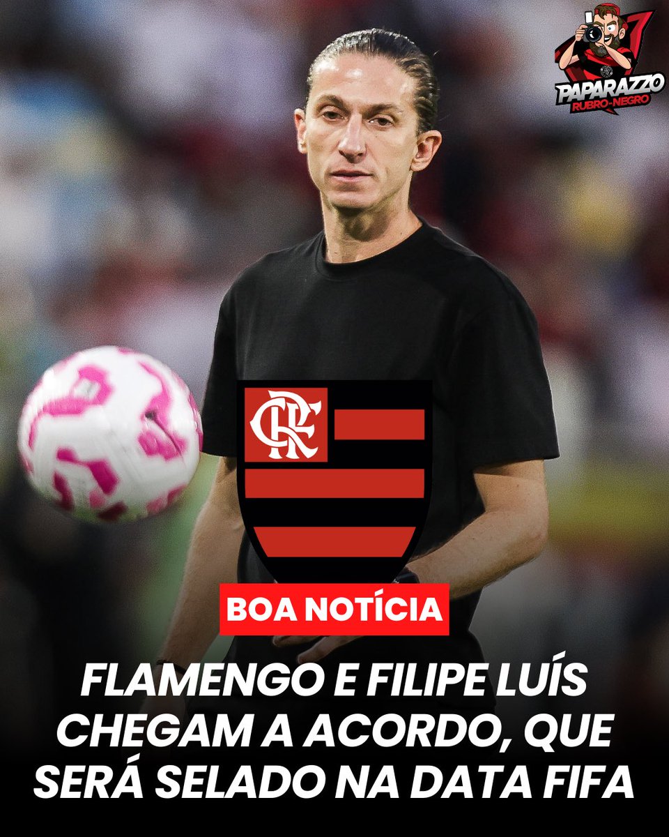 Segundo o jornalista <a href="/angeloreporter/">🎙️ Ângelo Furtado</a>, Flamengo e Filipe Luís estão muito próximos de oficializar a renovação de contrato.

O clube rubro-negro e o treinador já chegaram a um acordo, que deve ser selado na próxima Data Fifa, em novembro. O vínculo será estendido por mais dois