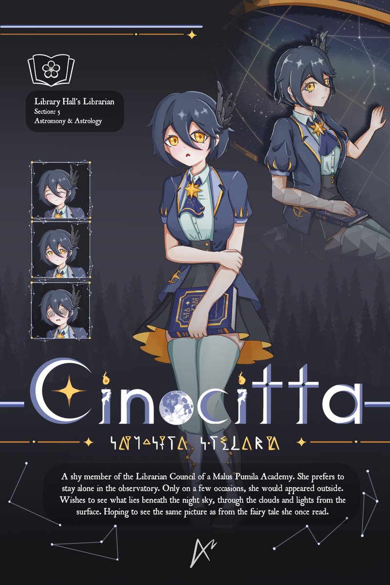 Azk4zia's tweet image. Ah-Hi! I&apos;m Cinocitta, but you can call me whatever you like. P-Please don&apos;t bother me when I&apos;m working a-alright? 
#ocart #rkgk