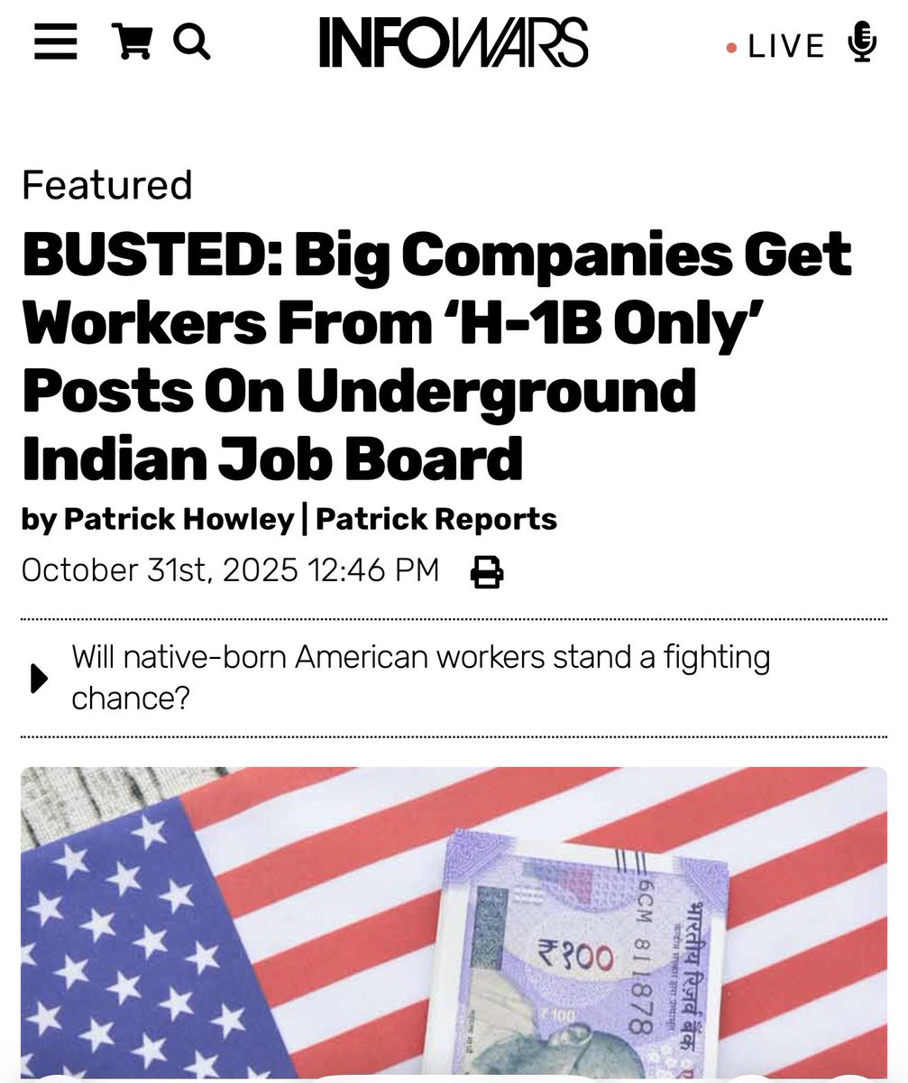 SanDiegoKnight's tweet image. Since when did American jobs come with a visa requirement?
Recruiters filling roles for top U.S. firms Apple, eBay, Mastercard, PayPal, American Eagle have been quietly posting “H-1B Only” listings on an Indian job site called Nvoids.
The message couldn’t be clearer: Americans…