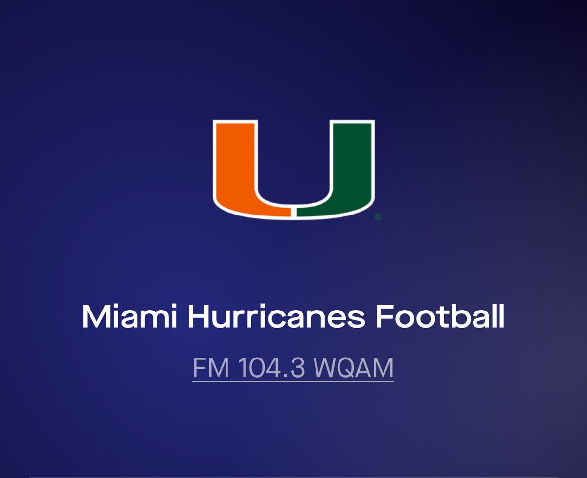 Listening to Countdown to Kickoff with Hollywood <a href="/DannyWQAM/">Hollywood</a> &amp; Monroe County <a href="/B_Monroe15/">Brian Monroe</a> #GoCanes