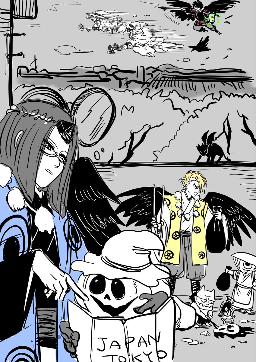 upaupe1028_mrms's tweet image. #橋ティー3rd
#橋ティー３ワンドロワンライ
【三羽鴉】でハロウィン🎃の余韻