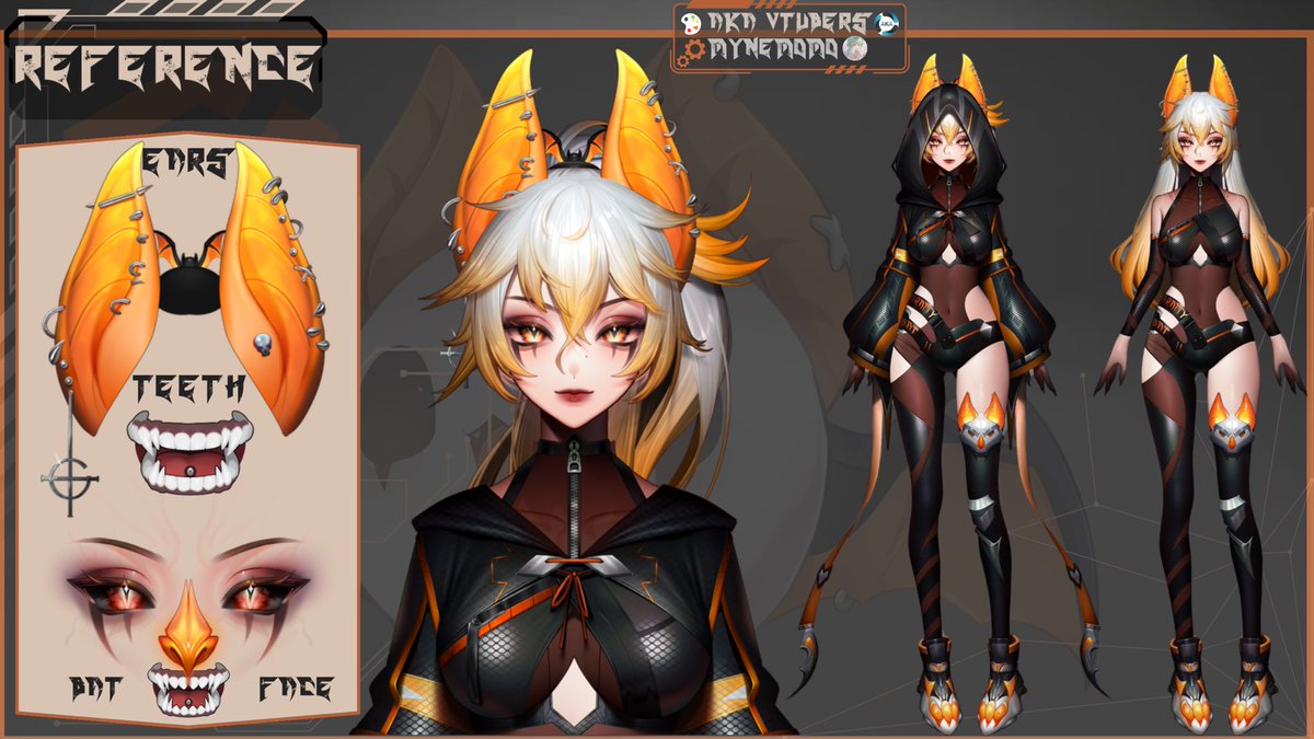 brattybattv's tweet image. Official Model Art reference sheet!🦇 
🎨: @AkaVtubers 
⚙️: @mynemomo 
Art Tag: #BATISTRY