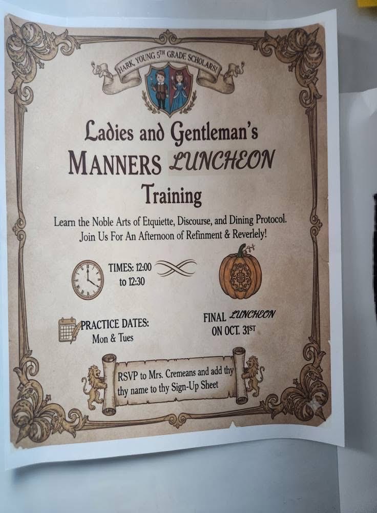 Midland_ISD's tweet image. Check out this #StudentExperience at Bush Elementary! Their 5th grade students demonstrated the Renaissance Noble Arts of Etiquette, Discourse, and Dining Protocol through a grand luncheon!

Special thanks to Ray&apos;s Italian Bistro and Fazoli&apos;s for donating the food and to parents…