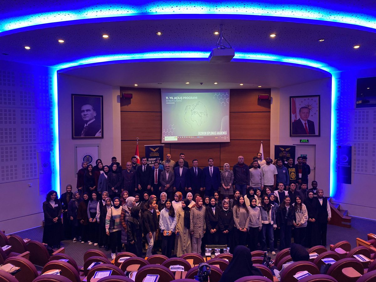 erzdiplomasi's tweet photo. 11. Yıl Açılış Programımızı Atatürk Üniversitesi Mavi Salon ev sahipliğinde gerçekleştirdik. https://t.co/1fD7pbeP9T