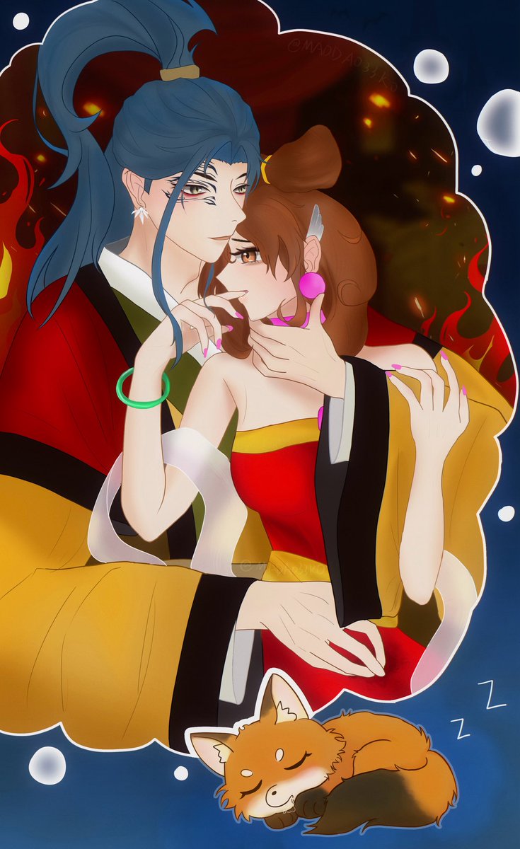 MADAO33ko's tweet photo. 万圣节企划🎃存档 ·cos哈童年cp

🦊我早就知道，爱妃是狐狸变的🦊

#代号鸢 
#代号鸢张辽
#辽广 https://t.co/ojGBjKL1gs