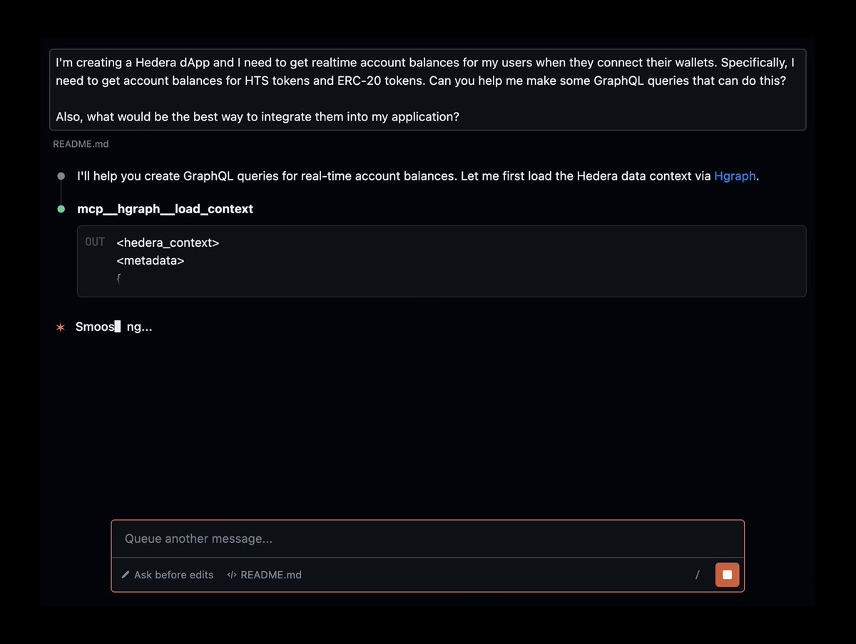 Every app on @Hedera needs data. Imagine if your AI driven development workflows had access to it all?

Powered by Hgraph ⚡️