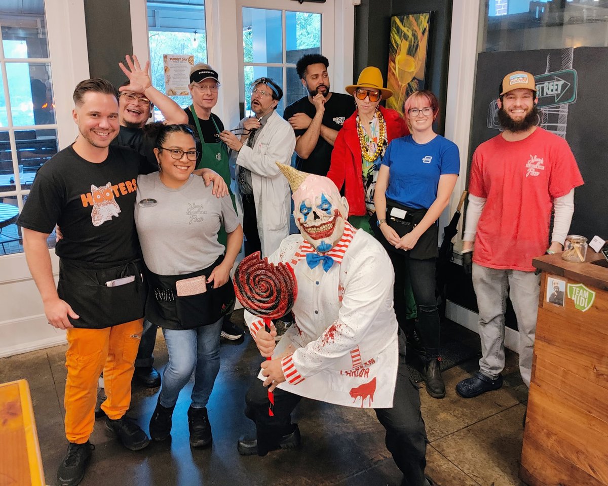 mussandturners's tweet image. Another frightfully successful Staff #SpiritWeek at Muss &amp;amp; Turner's - and Eleanor's - with spirited commitment from our amazing team. 👏 👏 👏

Comment your faves - and join us next year!

#halloweencostumes #staffphoto #funatwork #restaurantlife #halloween #SmyrnaGA