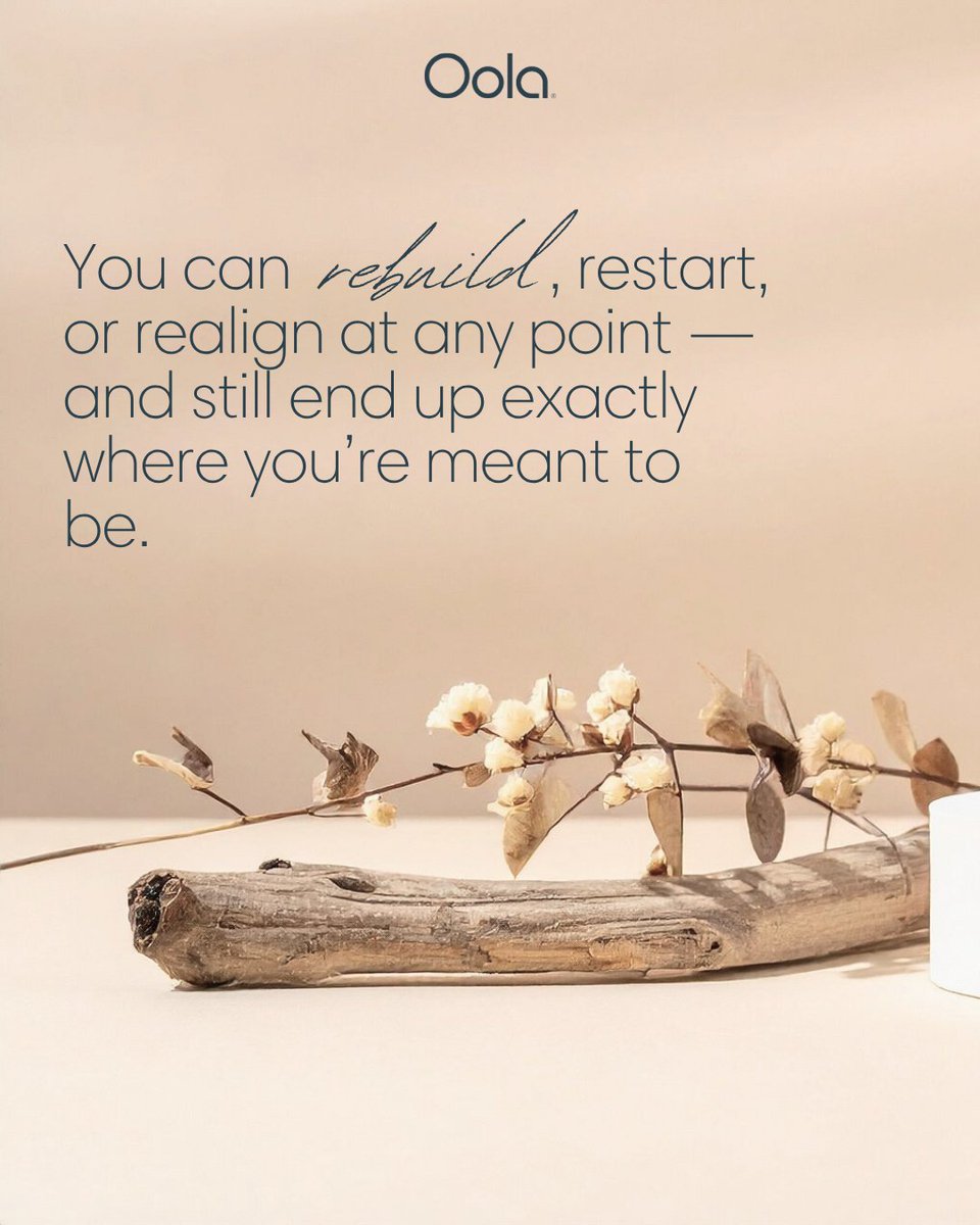 OolaLife's tweet photo. It’s never too late to begin again.
Every restart holds purpose — and you’re right on time for yours.
#WeekendInspiration #OolaJourney #LiveBalanced #OolaLife #1B7 https://t.co/UoWSXrRV8m