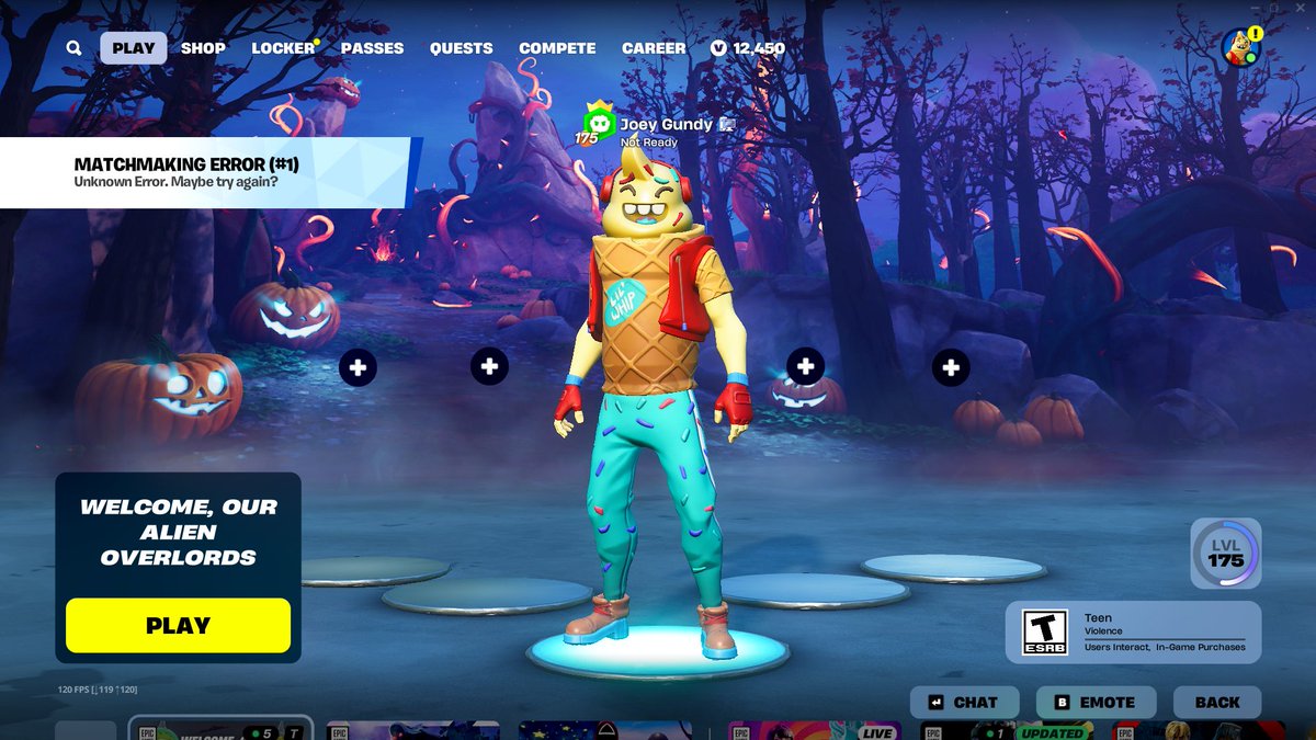 Fortnite matchmaking error lol ggs