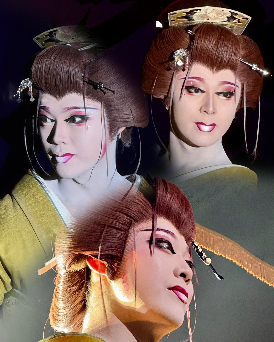 大衆演劇 鬘 ブラウン 大衆演劇かつら 女形