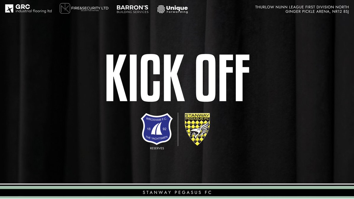 🟢🦅 KICK OFF!

The referee blows his whistle and we’re off. It’s Wroxham Reserves vs Stanway Pegasus in Thurlow Nunn Division North.

#AHOY || 🔵 0–0 🟢 || #UTSP