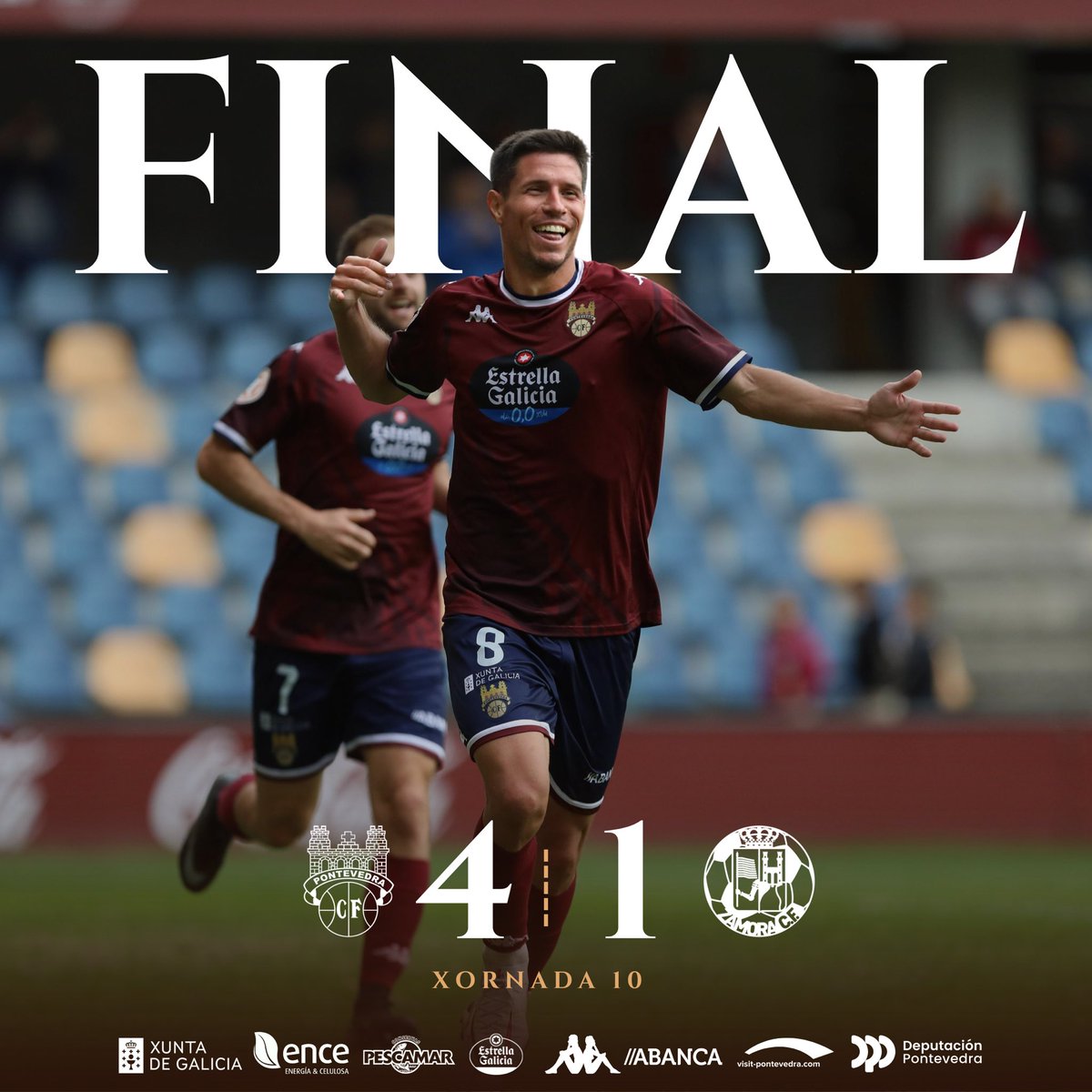 🔚 FINAL EN PASARÓN 🏟️♥️

Pontevedra CF 4-1 Zamora CF

 Encontro patrocinado por Exalta e Acuña 

#PontevedraCFZamoraCF  
#PrimeraFederacion | #VersusELearning