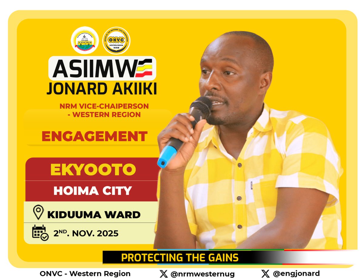 nrmwesternug's tweet image. Tomorrow!. 
Hoima City - Kiduuma Ward.
@AaronKaviiri @AllanBamuha 
@HisKaboyo4043 @job_matua 
@ykyabalongo