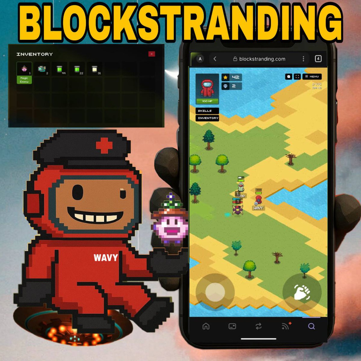 wavygocrazy's tweet photo. It’s another weekend in @blockstranding, and things are heating up, the TGE is coming real soon. This week, I decided to dive in with a few other players, and honestly, it hit differently. 

There’s something about exploring the world of Blockstranding together, hunting, collecting, surviving, that makes it feel more alive. 

Every session feels like a story unfolding, and it’s wild to think how far the game has come since the start of Season 2.

Tonight, I’m taking the fun offline, heading to a Halloween party to unwind a bit. And yeah, I couldn’t resist, my costume is going to be a full Blockstranding suit. It’s the perfect mix of geek and style, and maybe a small way of carrying the $Strand energy of the game into the real world. 

Lets go crazy 🐊🔥💯