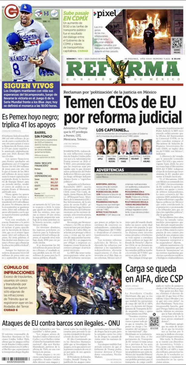 circulo_depoder's tweet image. 🔴 Estas son las primeras planas de los periódicos más importantes de circulación Nacional.
#Nacional #Morelos