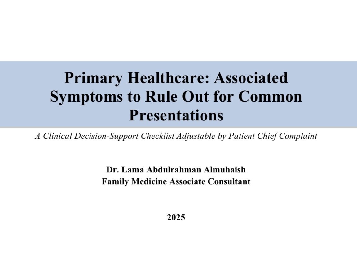 I’ve created a Primary Healthcare “rule out” checklist covering 20 common symptom presentations to help streamline differential diagnosis. You can also use it as a reference tool in your clinical documentation. More cases coming soon!

drive.google.com/drive/folders/…