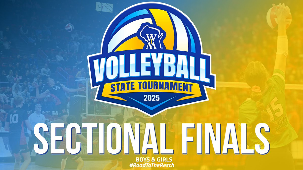 Today is the last stop on the #RoadToTheResch!👏 Both Boys &amp; Girls Volleyball teams will battle for a win today that will punch their ticket to the State Tournament in Green Bay next week!🏐 #wiaavb

GIRLS BRACKETS➡️ halftime.wiaawi.org/CustomApps/Tou… 

BOYS BRACKETS ➡️