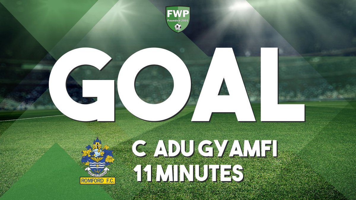 RomfordFC's tweet photo. GOAL: Barking 0-1 ROMFORD - Christian Adu Gyamfi (11') https://t.co/vauMRpZOzt https://t.co/nCNRL6xmx4