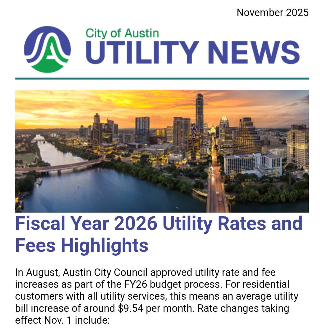 johnnyk20001's tweet image. Austin city council has increased our utility bills starting today.☹️