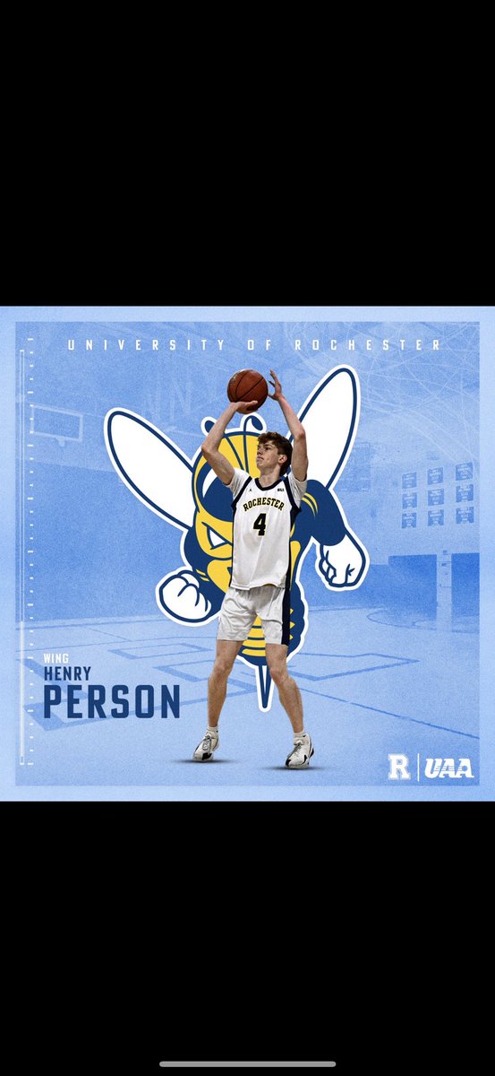 Huge congrats to <a href="/henrypers0n/">Henry Person</a> on his commitment to <a href="/URMensHoops/">UR Men's Basketball</a>! Loved coaching Henry with <a href="/UptownAAU/">Uptown Basketball Academy</a>. Great fit for the super smart and skilled wing with size. Proud he’ll be playing in such a great league. But first - big year on deck for <a href="/phelpshoops/">Phelps School Basketball</a>. Good luck Henry!