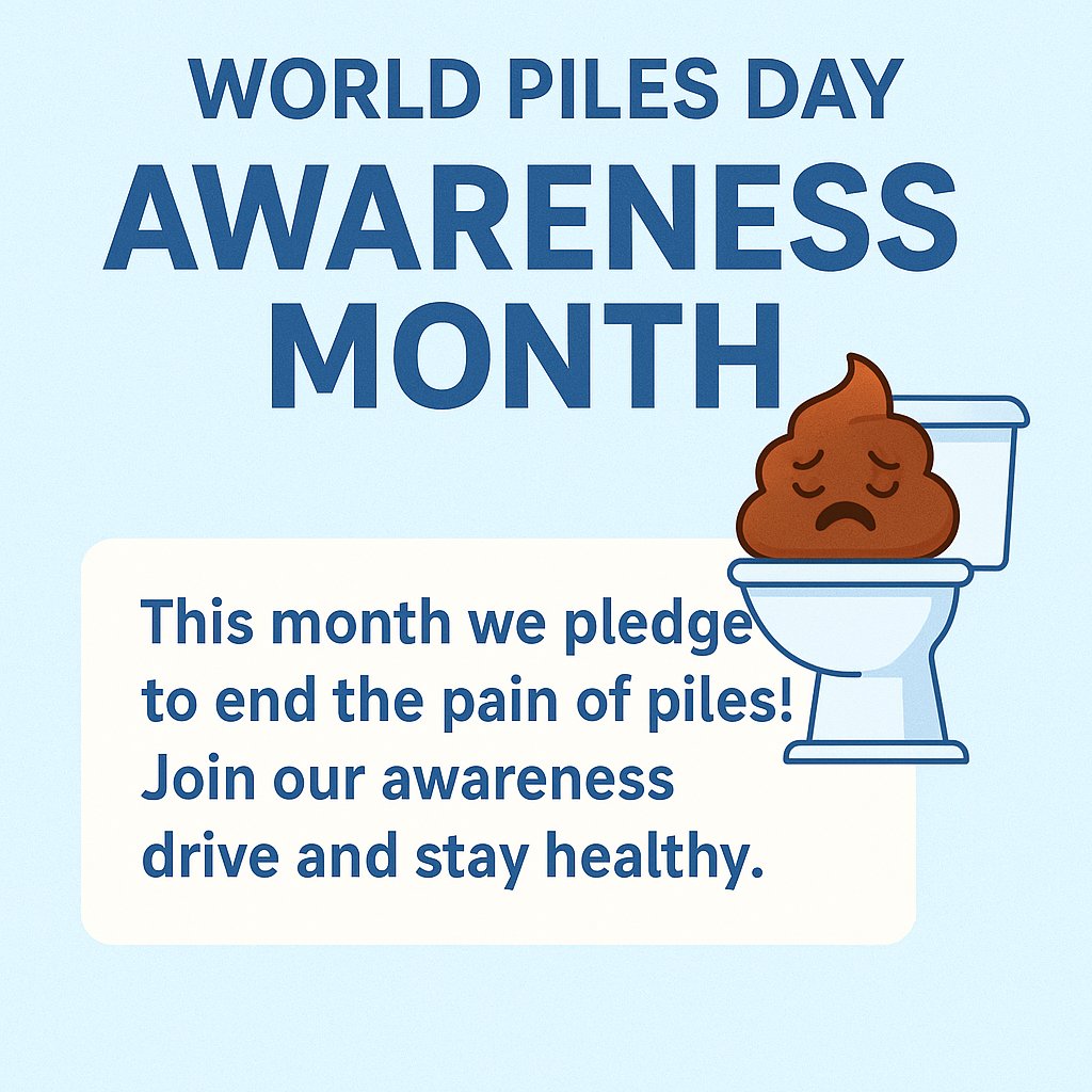 TheRectum's tweet photo. “World Piles Day Awareness Month Begins”

“This month we pledge to end the pain of piles! Join our awareness drive and stay healthy.”

📍 The Anus and Rectum Clinic – Hyderabad
📞 8333839881 | 🌐 https://t.co/KJ2aE3y7Pr

#WorldPilesDay #PilesAwarenessMonth #StopSuffering https://t.co/CZ9ks5xvFB