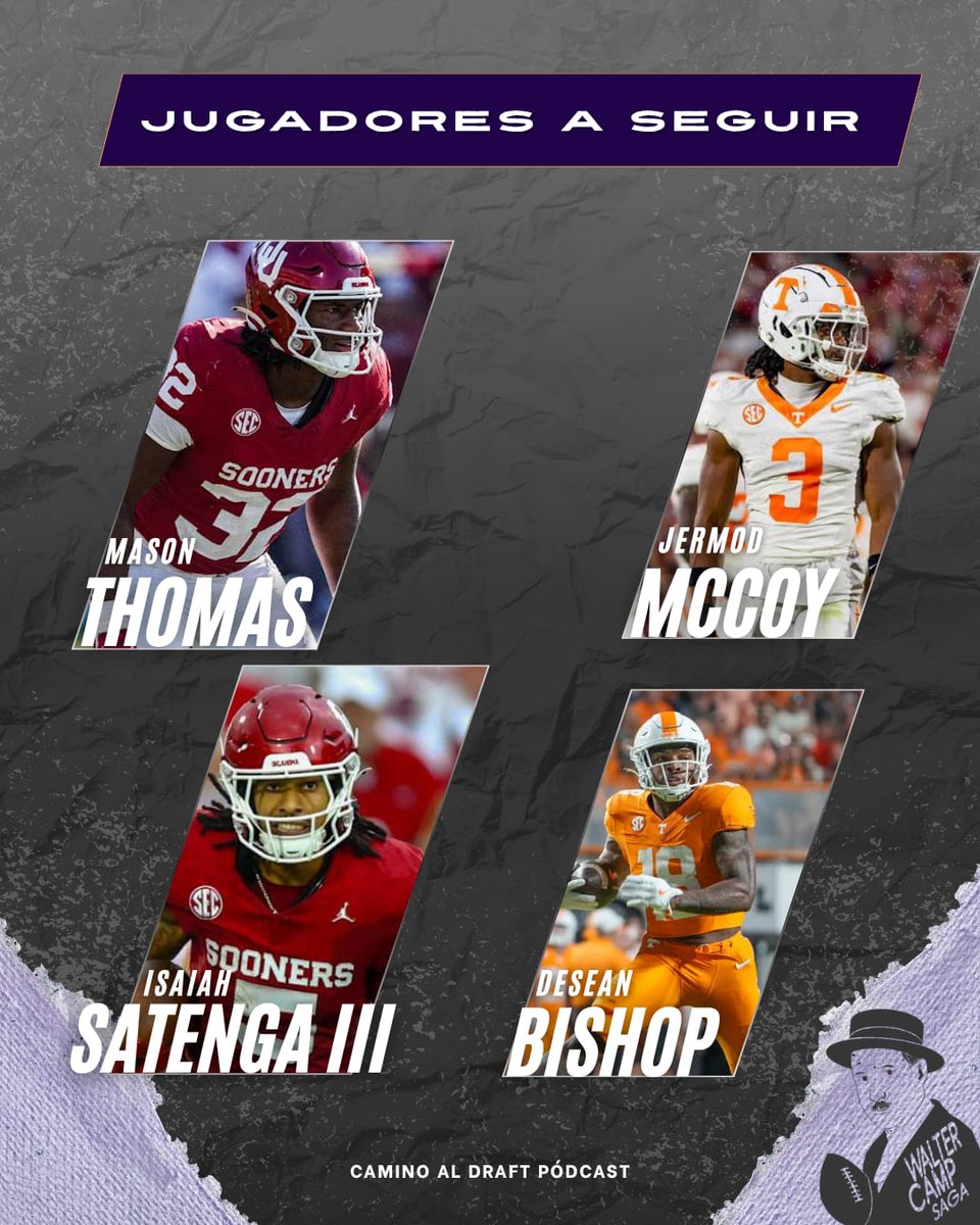 LaGuiaDelDraft's tweet image. 🚨 DUELAZO EN NEYLAND 🚨
Los Sooners viajan a Knoxville para enfrentarse a Tennessee en un partido cargado de talento

🔍 Matchups a seguir:
• Mason Thomas (OU) vs LT de Tennessee
• Bryce Underwood vs defensa de Oklahoma

#BoomerSooner | #RockyTop | #DraftWatch