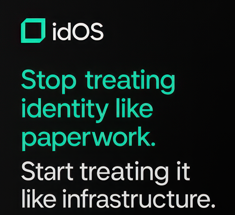 Cryptking_1's tweet photo. 🚨    New Month, Same IDOS Advantage.

idOS is what happens when you stop treating identity like paperwork and start treating it like infrastructure.

Goals it Achieves:
✅  Puts the user in custody.
✅  Makes onboarding a transaction.
✅  Gives builders a rail they can actually compose with.
The shape of idOS:
1⃣.  Custody first identity:
  - Your KYC, your credential, your keys.

2⃣.  Programmable onboarding:
  - Onboarding stops being a form and becomes a transaction.

3⃣.  Compliance that can be shown:
  - Reads and writes leave receipts.

4⃣.  Network of reuse:
  - One credential can unlock many apps.

5⃣.  Built for open finance:
  - idOS sits in the middle so users move from wallet to apps without starting from zero.

People are paying attention because it's not a document vault.
It is rails for verified facts in an economy that is becoming completely digital.

Receipts are reputation so the next wave of apps can plug straight in.

idOS is on @wallchain in its second Epoch if you would like to create and gain value.

Dive deeper into idOS and the Network they are building today.
