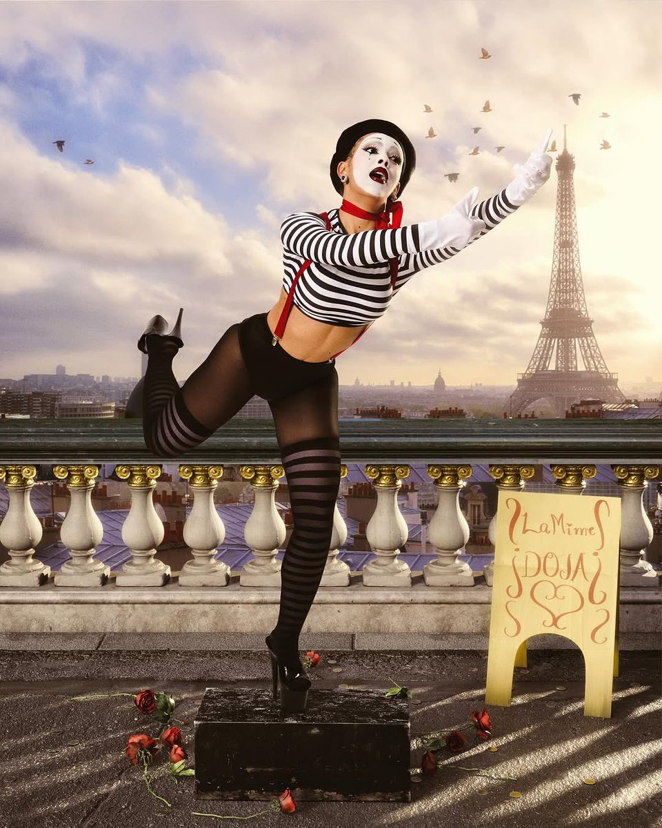 DojaCatPH's tweet photo. Doja Cat dresses up as a mime for Halloween. https://t.co/kUoIOOb23U