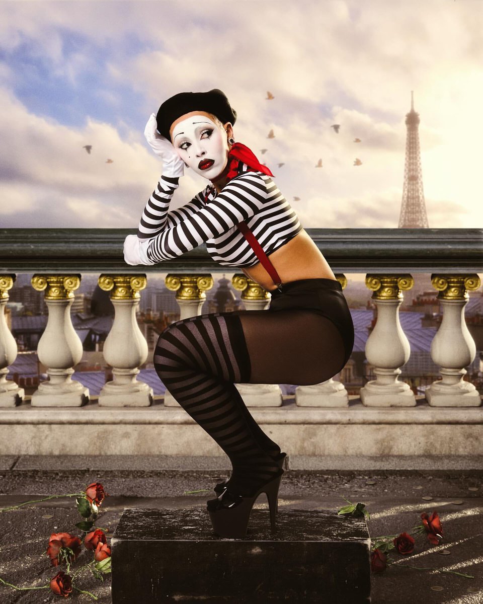 DojaCatPH's tweet photo. Doja Cat dresses up as a mime for Halloween. https://t.co/kUoIOOb23U
