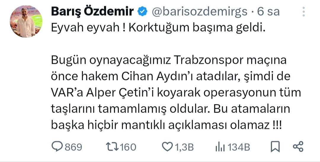 Zihniyetleri bu. Çoğu böyle bunların zerre kafaları çalışmıyor. Yenselerde yenilselerde ki Türkiye de yenilmiyorlar herkesin bildiği şekilde hala hakemlere laf söylerler. Bir de bunu bilmem kaç kişi takip ediyor.