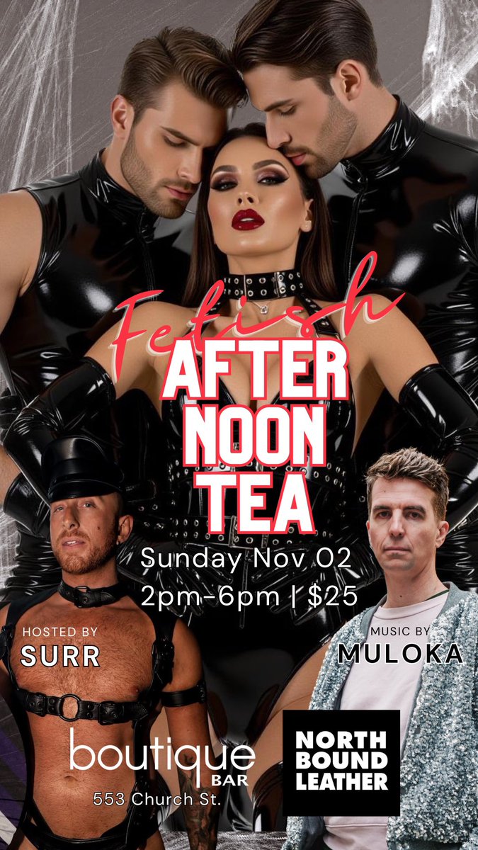 THIS SUNDAY: decompress in style with Toronto’s kink crowd.
Good vibes, better company, and a touch of mischief.

Nov 2, 2pm - 6pm
553 Church Street

eventbrite.com/e/177463921666…