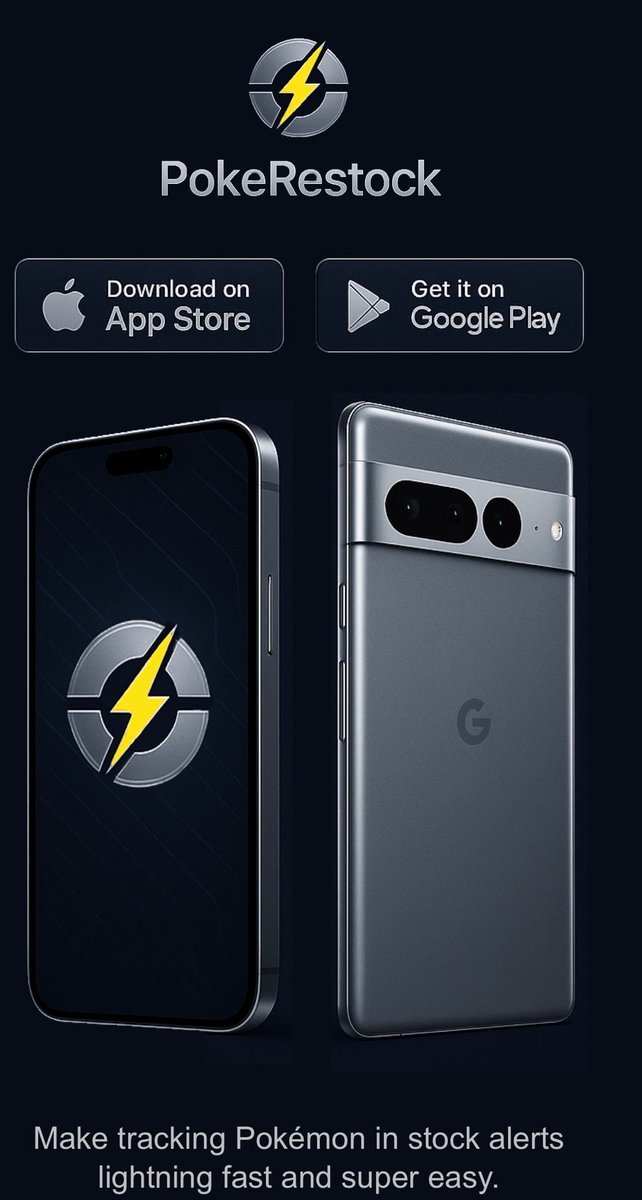 PokeRestockApp's tweet image. Pokerestock App is live on Android and IOS. Get instant notifications for in stock alerts for Pokemon TCG - pokerestock.topdealalerts.com

#pokemonrestock #PokemonTCG #pokerestock