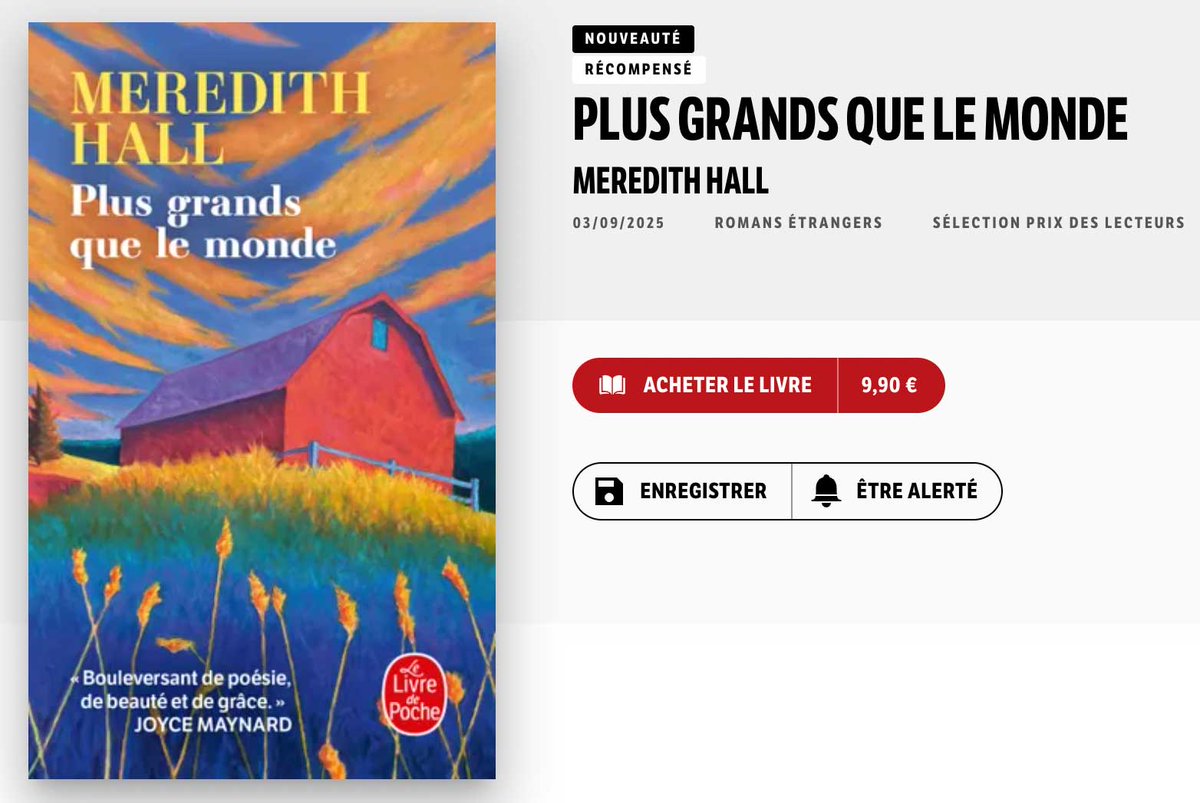 peterbatchelder's tweet image. About a year ago, the French publisher @livredepoche contacted me with a request to &quot;Cloudland&quot; for the cover for the novel, &quot;Plus grandes que le monde&quot;  by Meredith Hall, which recently came out in paperback. I have not read the book, but read that it&apos;s the story of a family…