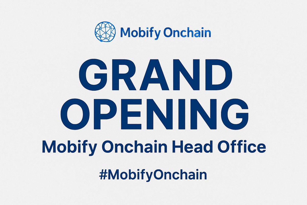 MobifyOnchain's tweet image. 🏢✨ Big Announcement — Mobify Onchain Head Office Inauguration!

We’re thrilled to announce the official inauguration of our new Head Office this Monday! 🎉

This marks the beginning of a new chapter for Mobify Onchain Marketplace — where innovation meets execution.

From setup…