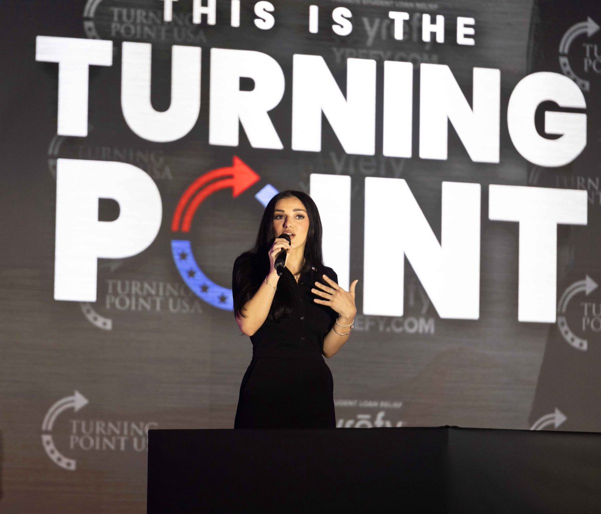 What an honor to work with TPUSA for the last almost 10 years now ❤️🇺🇸 getting to tell my story of my time in college, overturning discriminatory grades, coming up with ways to NOT write papers I disagree with, to a room full of college students on a campus was so full circle for