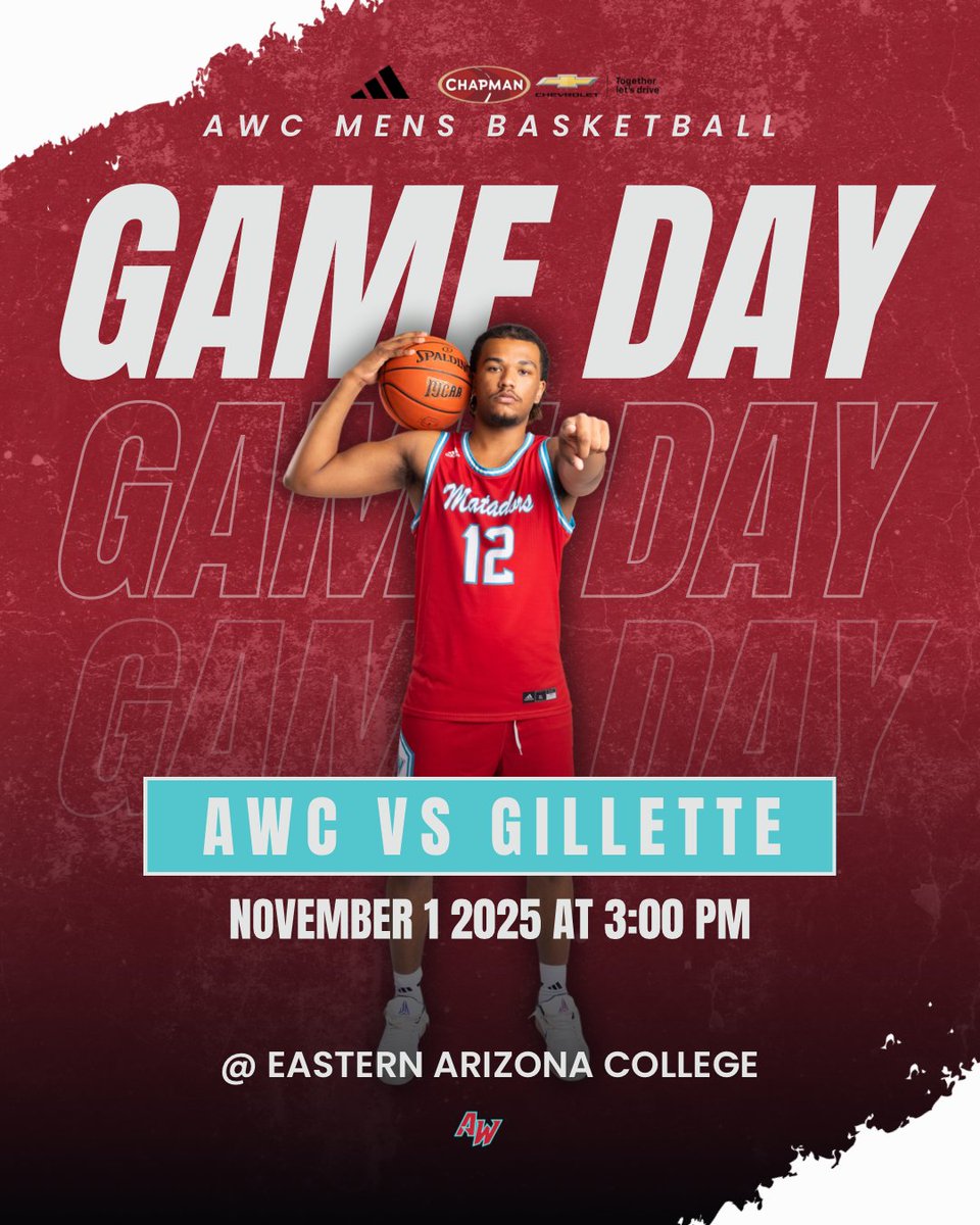AWCMatadors's tweet image. 🏀GAME  DAY🏀
🆚Gillette
🕗3:00 pm
🏟️Eastern  Arizona  Gymnasium
📍Thatcher,  AZ
#ForTheW #GoMatadors
