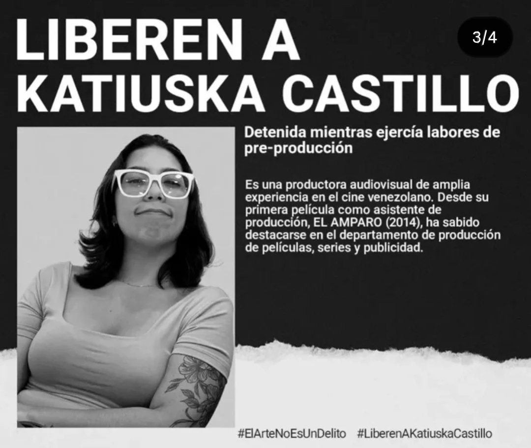 🧵 ALERTA 🇻🇪: detención arbitraria de tesistas y artistas de la UCV. Ayer, 31 de octubre fueron detenidos arbitrariamente 4 jóvenes cerca del Centro Penitenciario de Aragua,Tocorón:
🎓 Los tesistas de la Universidad Central de Venezuela (UCV) Noel Cisneros y Katiuska Castillo.