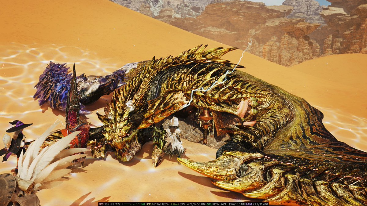 マツS6-Studioレ・ダウ モンハンワイルズ」歴戦王レ・ダウが7月2日に再登場 限定装備